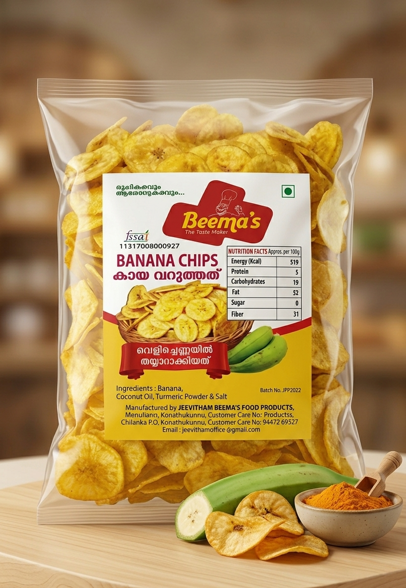 Beema’s Premium Banana Chips (Coconut Oil Fried)